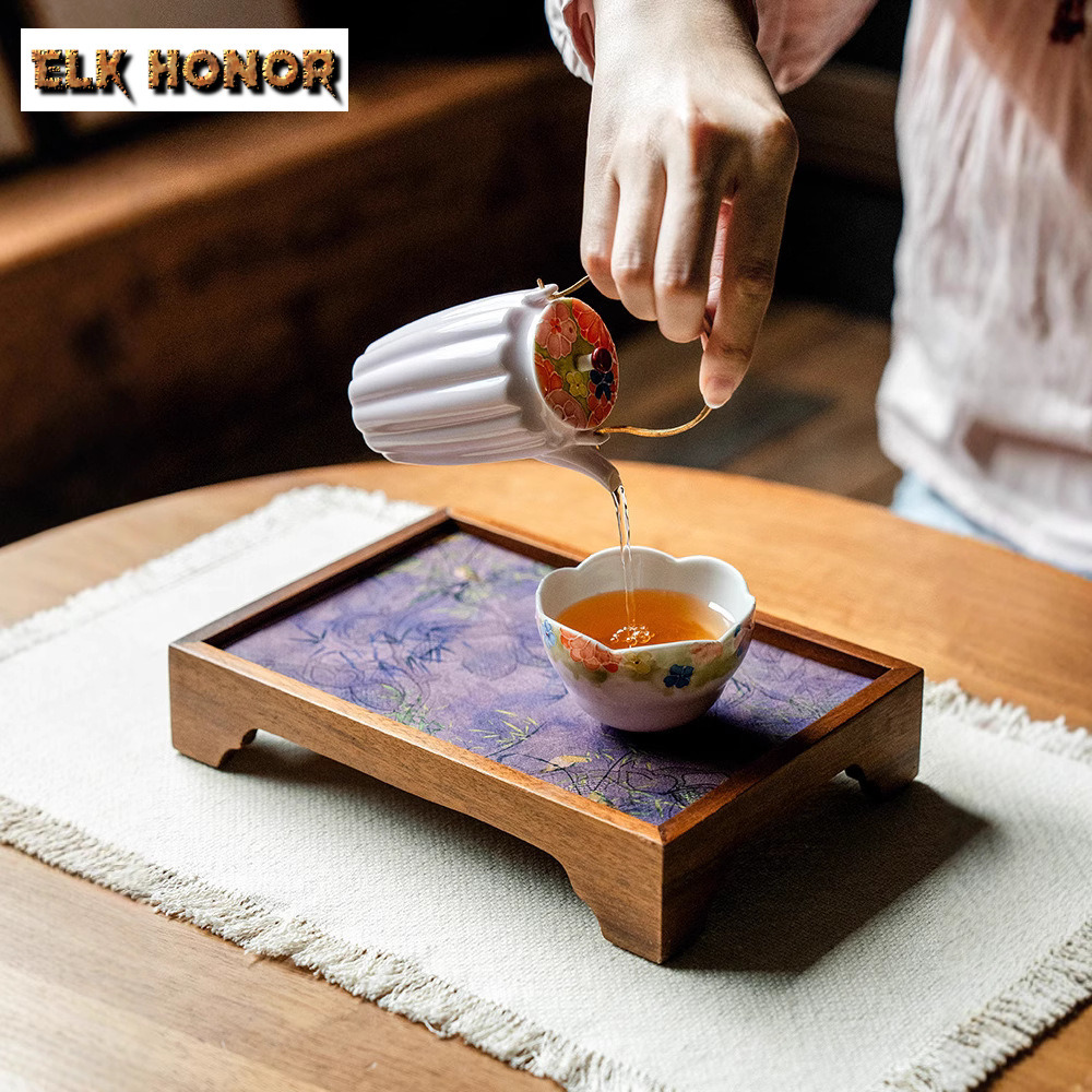 Bandeja de té rectangular de b - Coffee Tea Flower reseña y precio