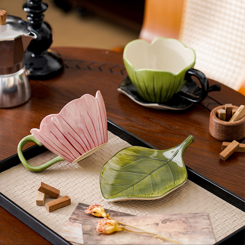 Juego de platos y tazas de caf - Coffee Tea Flower reseña y precio