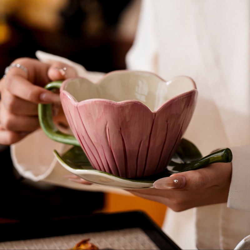 Juego de platos y tazas de caf - Coffee Tea Flower reseña y precio