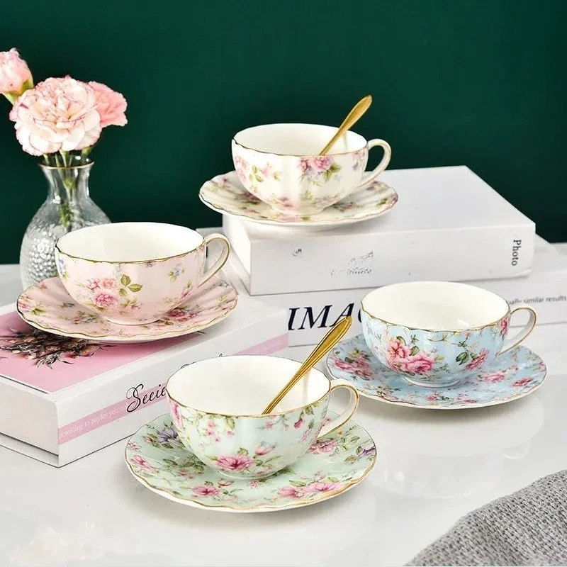 Juego de té de 3 piezas/juegos - Coffee Tea Flower reseña y precio