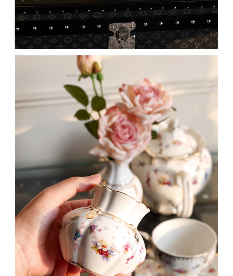 Juego de Tazas y Platillos de  - Coffee Tea Flower reseña y precio